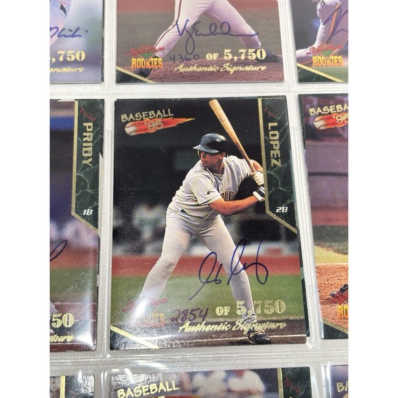 Lot Of 16 Autographed Baseball Cards Signatures Rookies 1995 - Picture 14 of 16